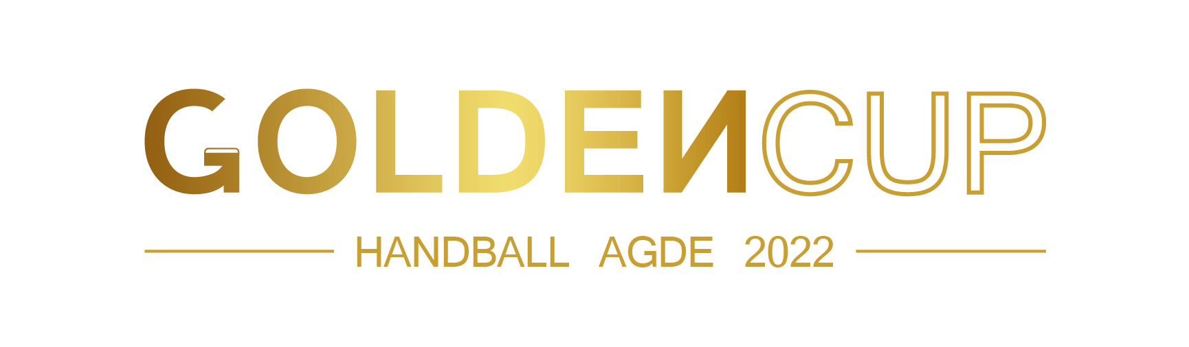 Logo Golden Cup Handball Agde 2022, tournoi international de handball qui aura lieu en avril 2022