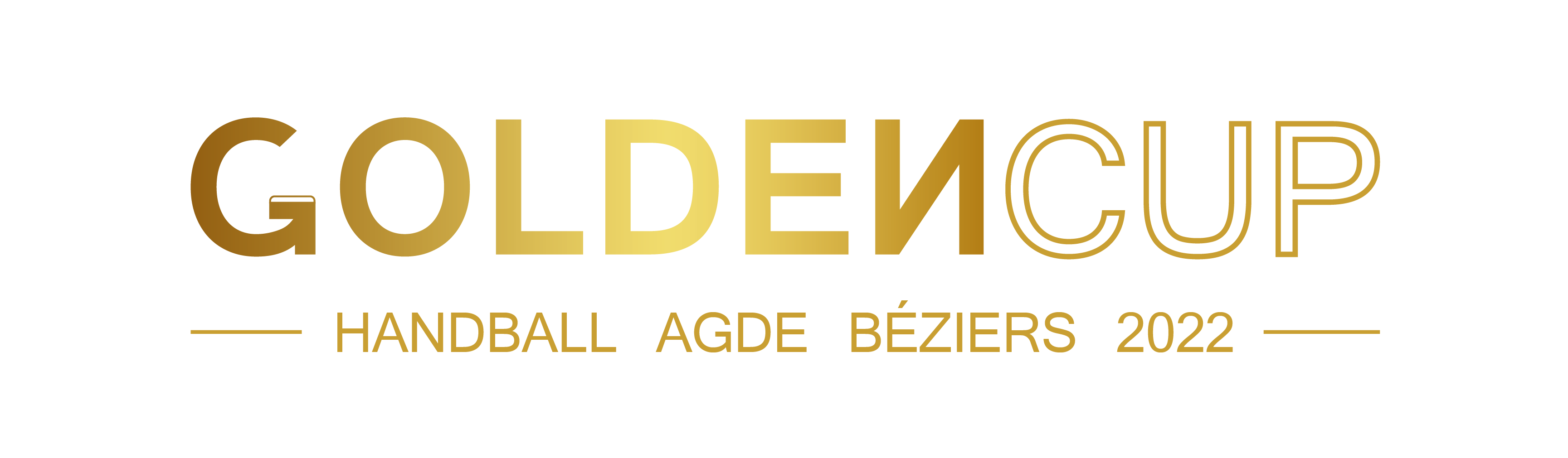 Logo Golden Cup Handball Agde 2022, tournoi international de handball qui aura lieu en avril 2022